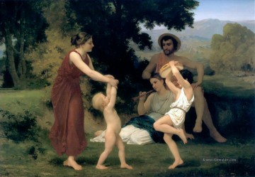 Die Pastoral Recreation 1868 William Adolphe Bouguereau Nacktheit Ölgemälde